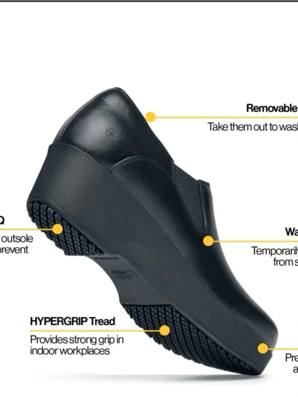 Shoes For Crews Black Slip-On Work Clogs